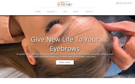 B Studio Microblading, Website Design