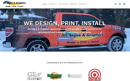 DD SIgns & Graphics, Website Design