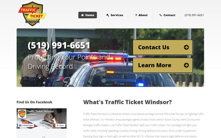 Traffic Ticket Windsor, Website Design